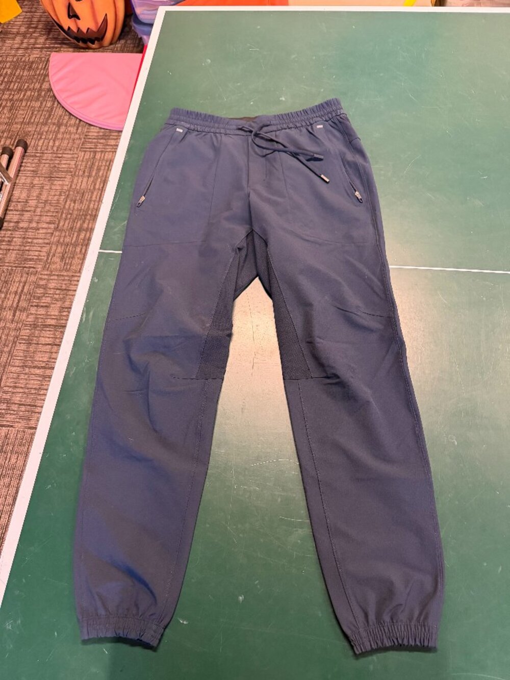 Lululemon Men’s Navy Technical Mesh-Panel Joggers Size M